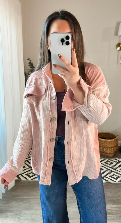 Sunday Blush Button Down