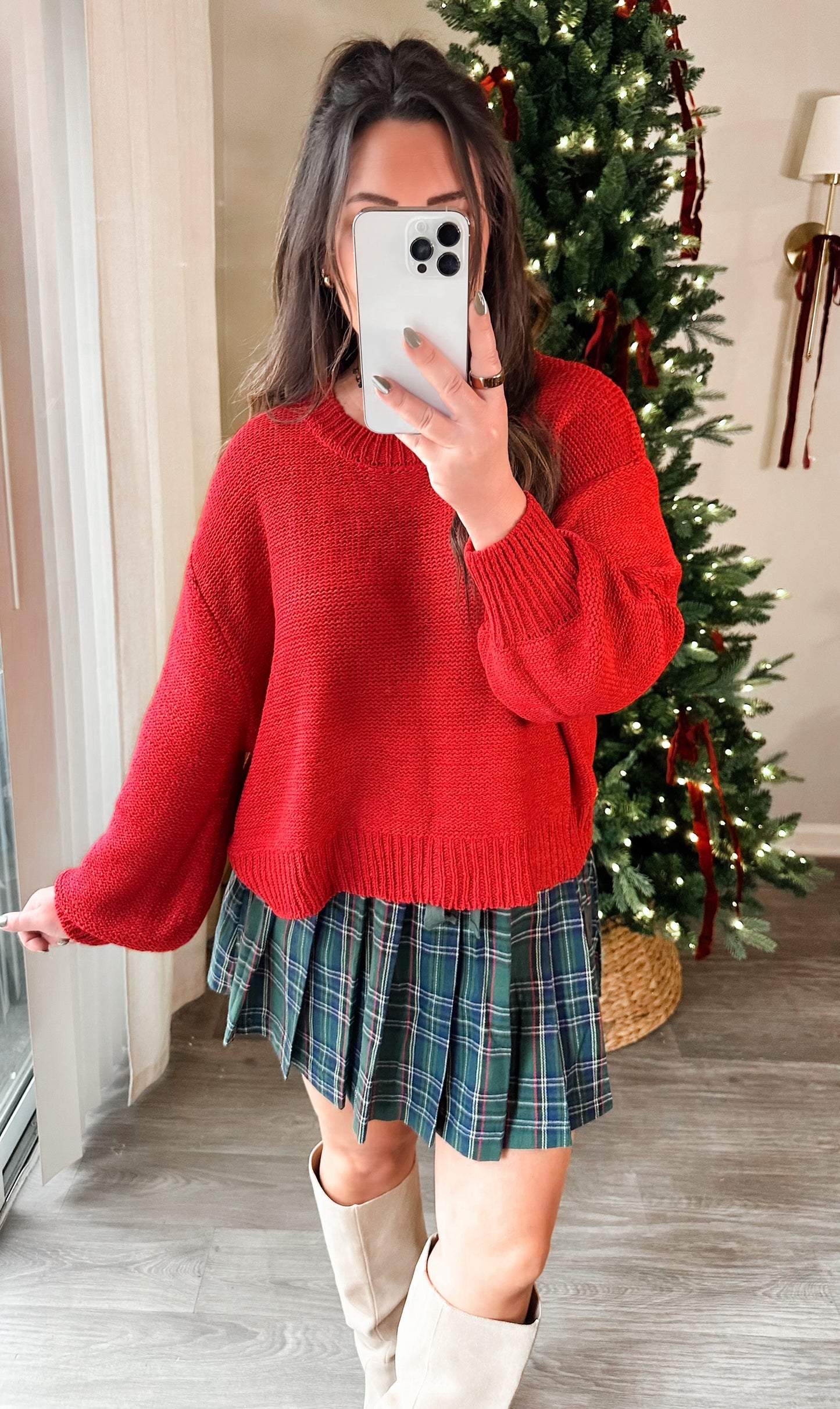 Sunday Stroll Sweater in Red