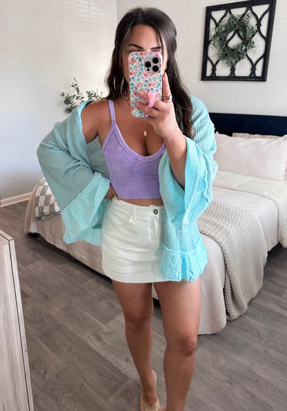 Seamless Ribbed V-Neck Bralette