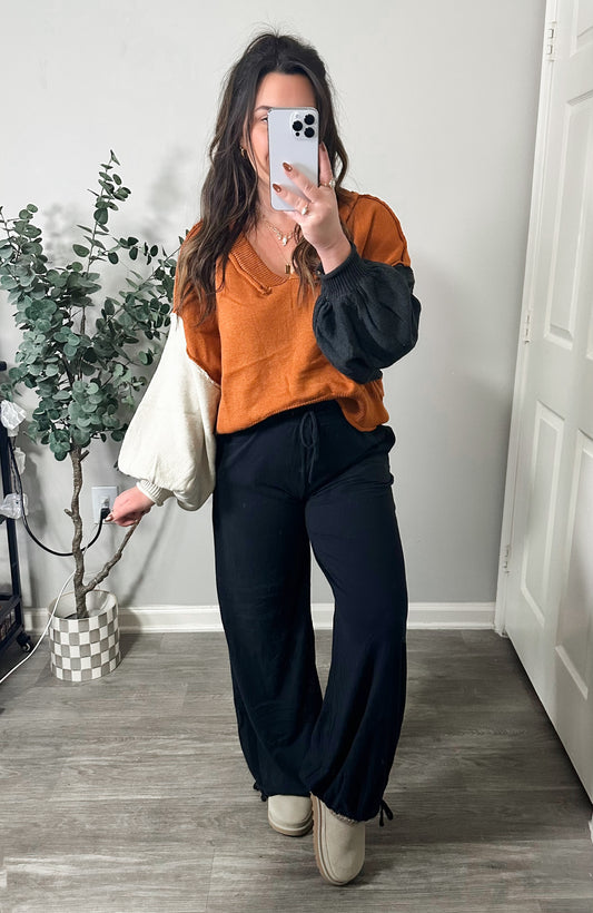 Stacy Sweater in Autumn Colorblock