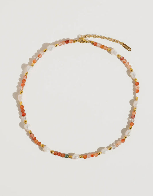 Rose Pearl Shoreline Necklace