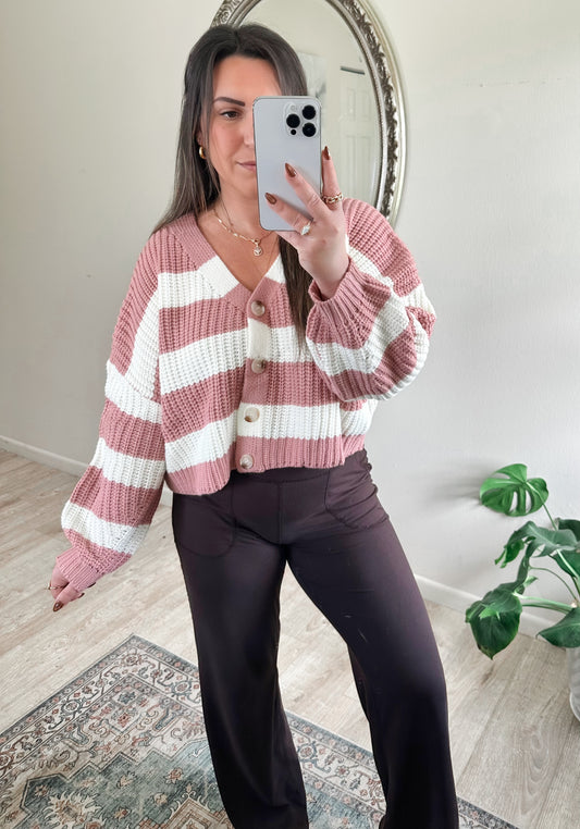 In The Clouds Cardigan in Light Mauve