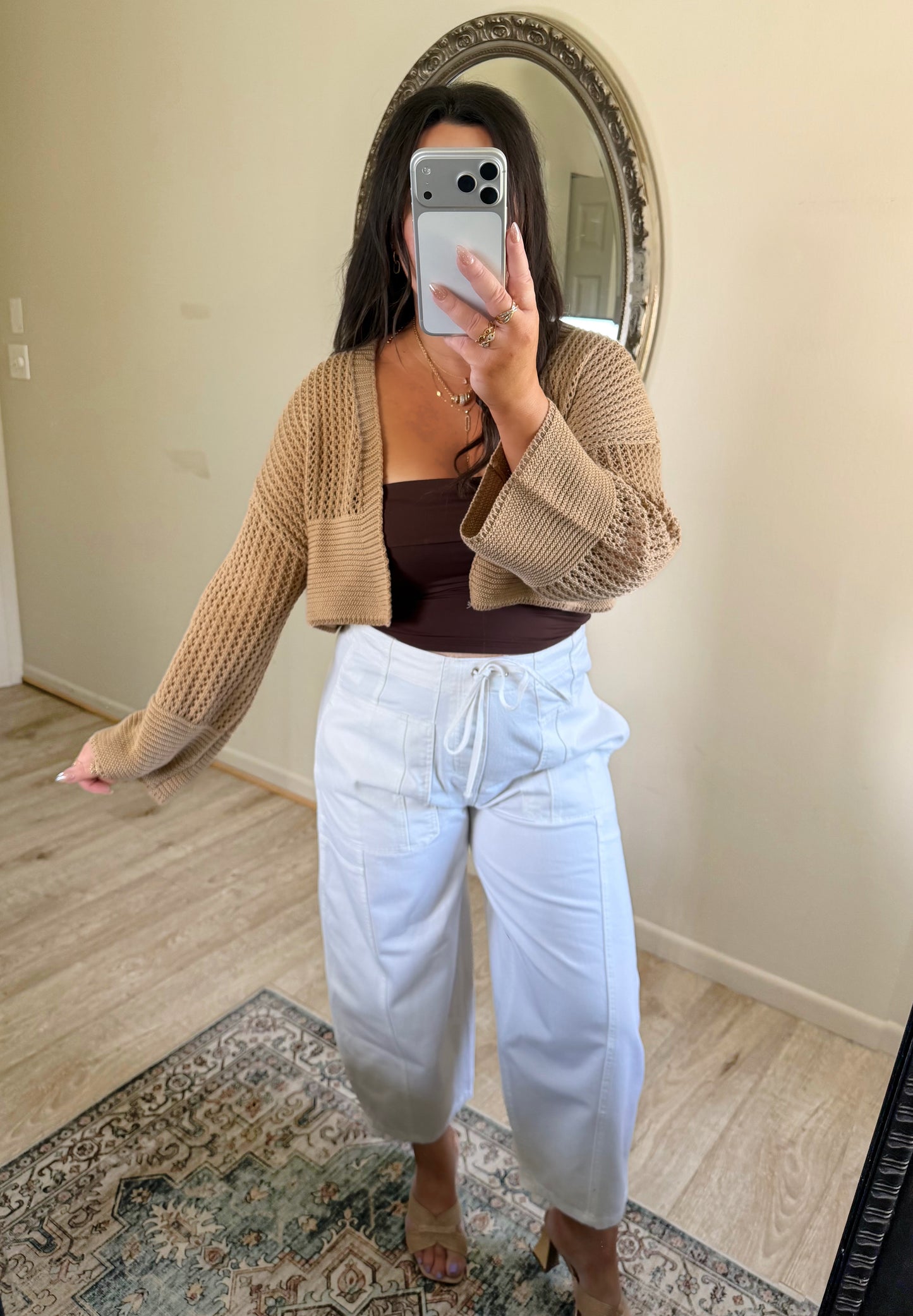 Coastal Knit Cardi in Taupe