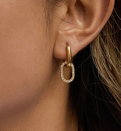 Dainty Drop Hoops