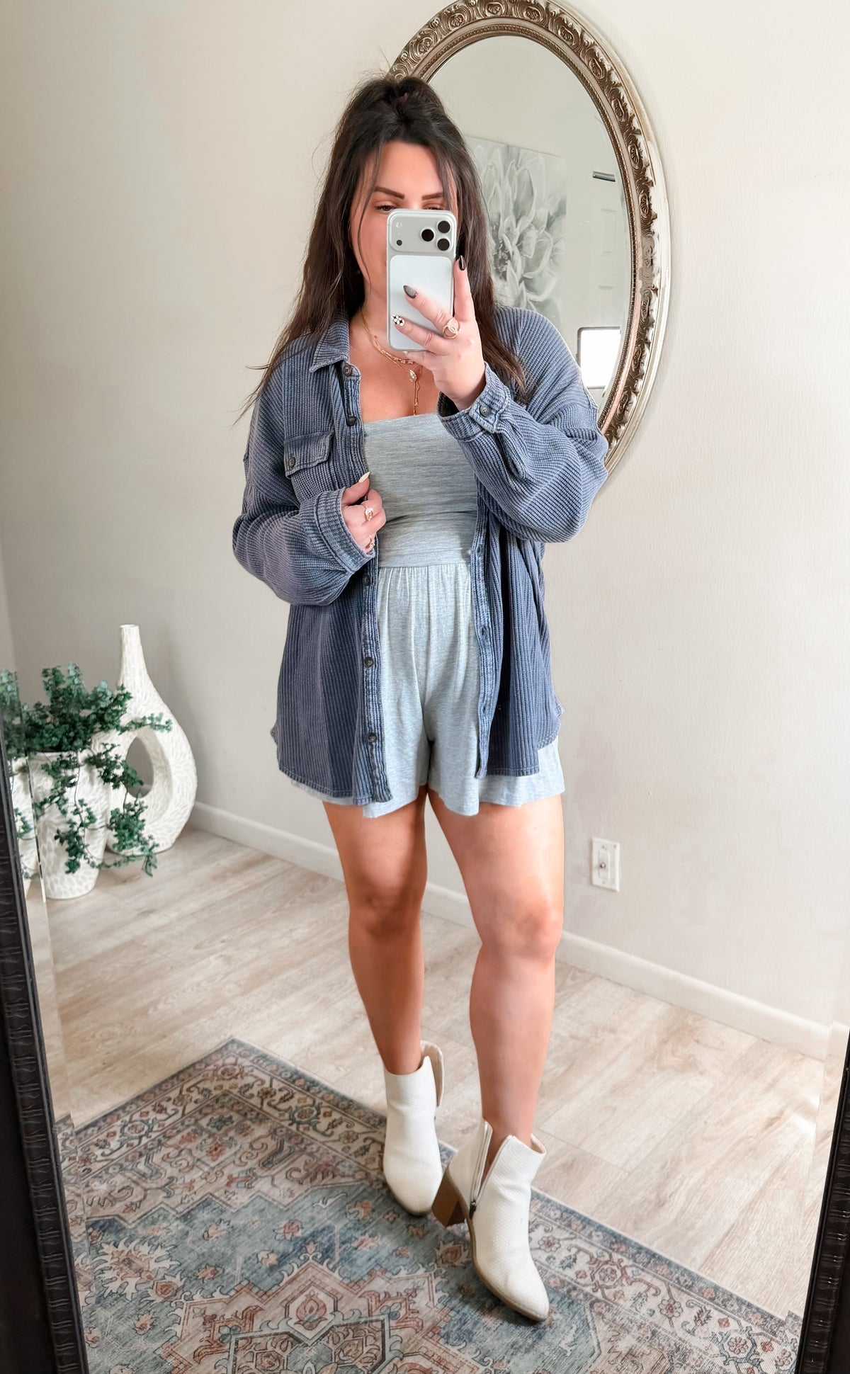 Lorelai Waffle Knit in Charcoal