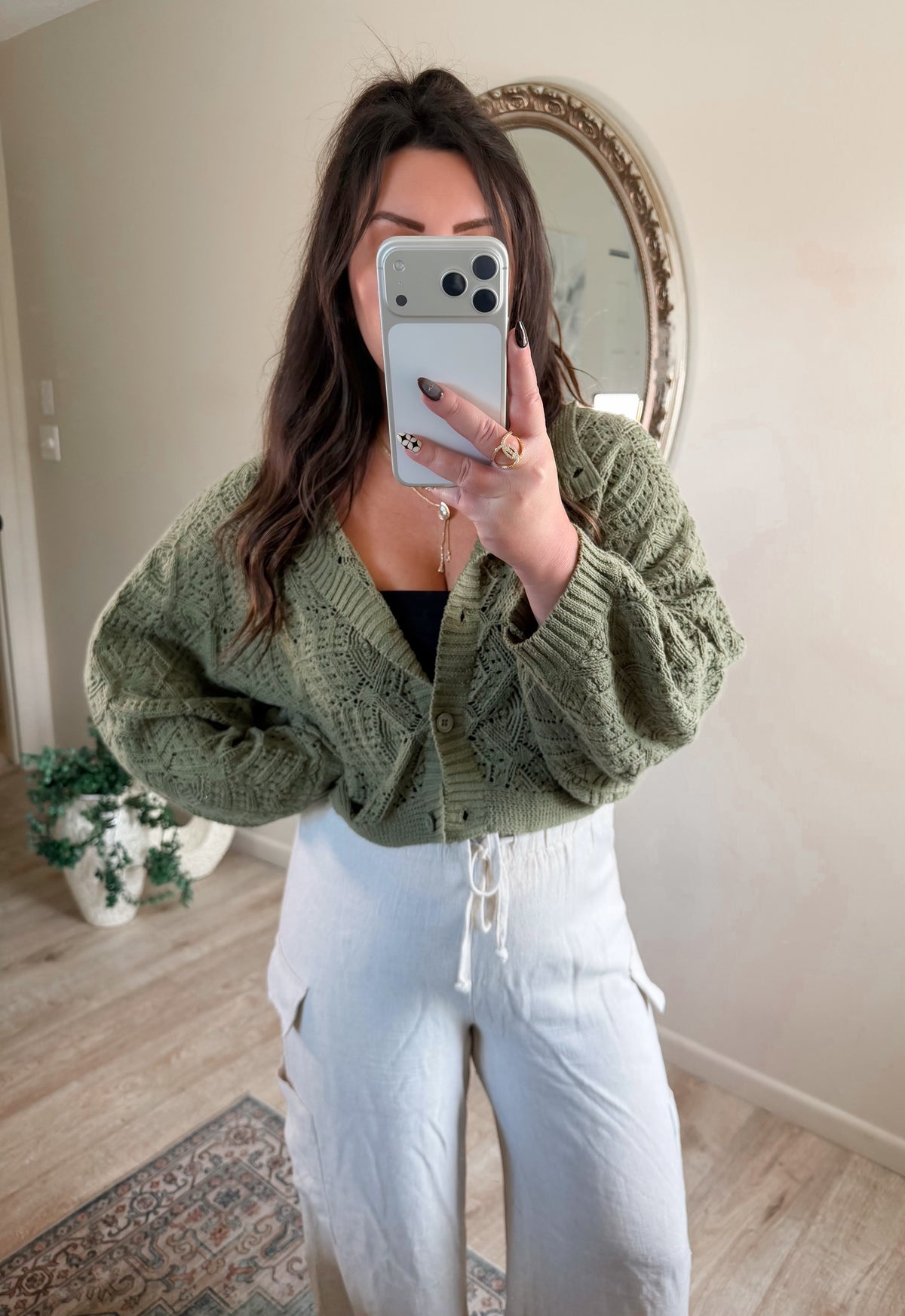 The Heirloom Knit Cardigan in Green