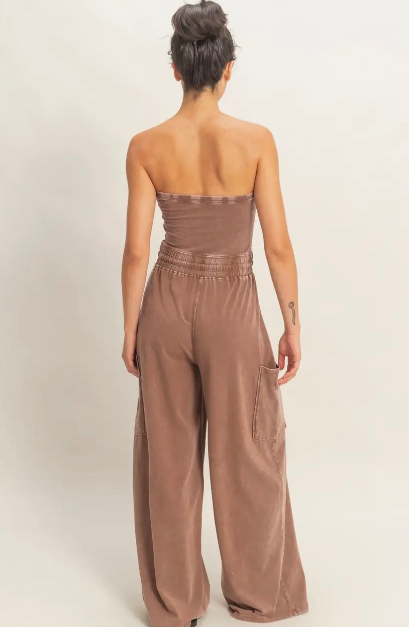 24/7 Jumpsuit in Mocha