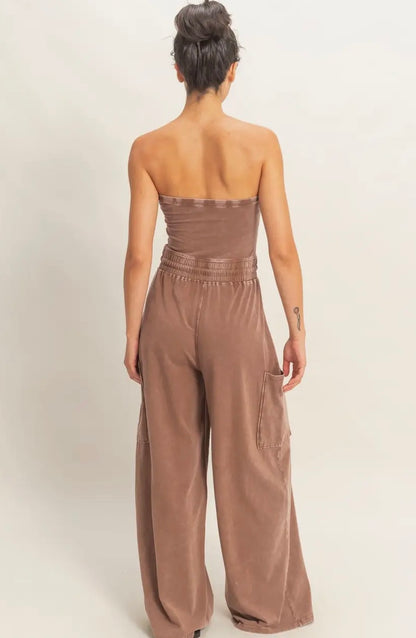 24/7 Jumpsuit in Mocha