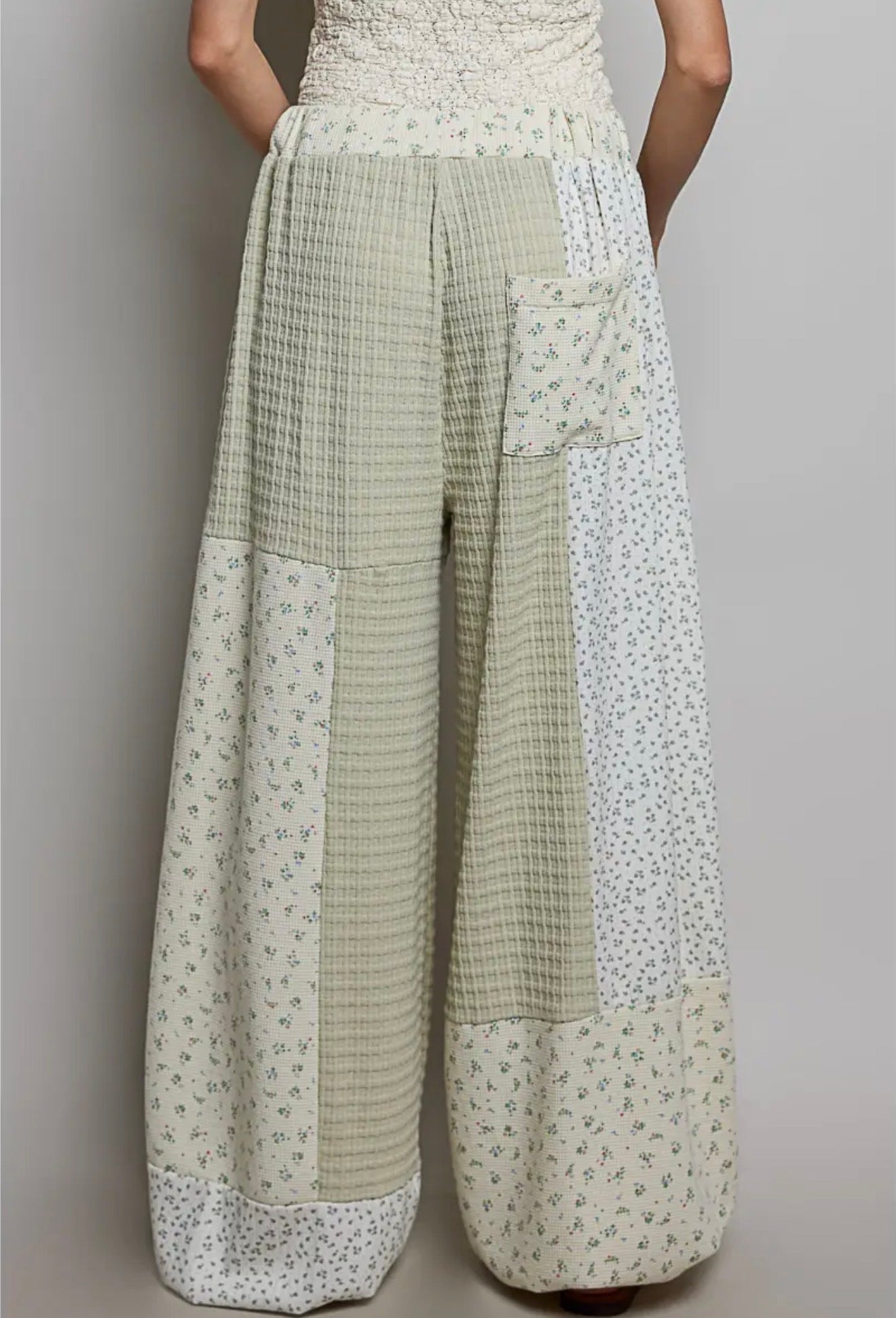 Petal Patch Pants in Sage