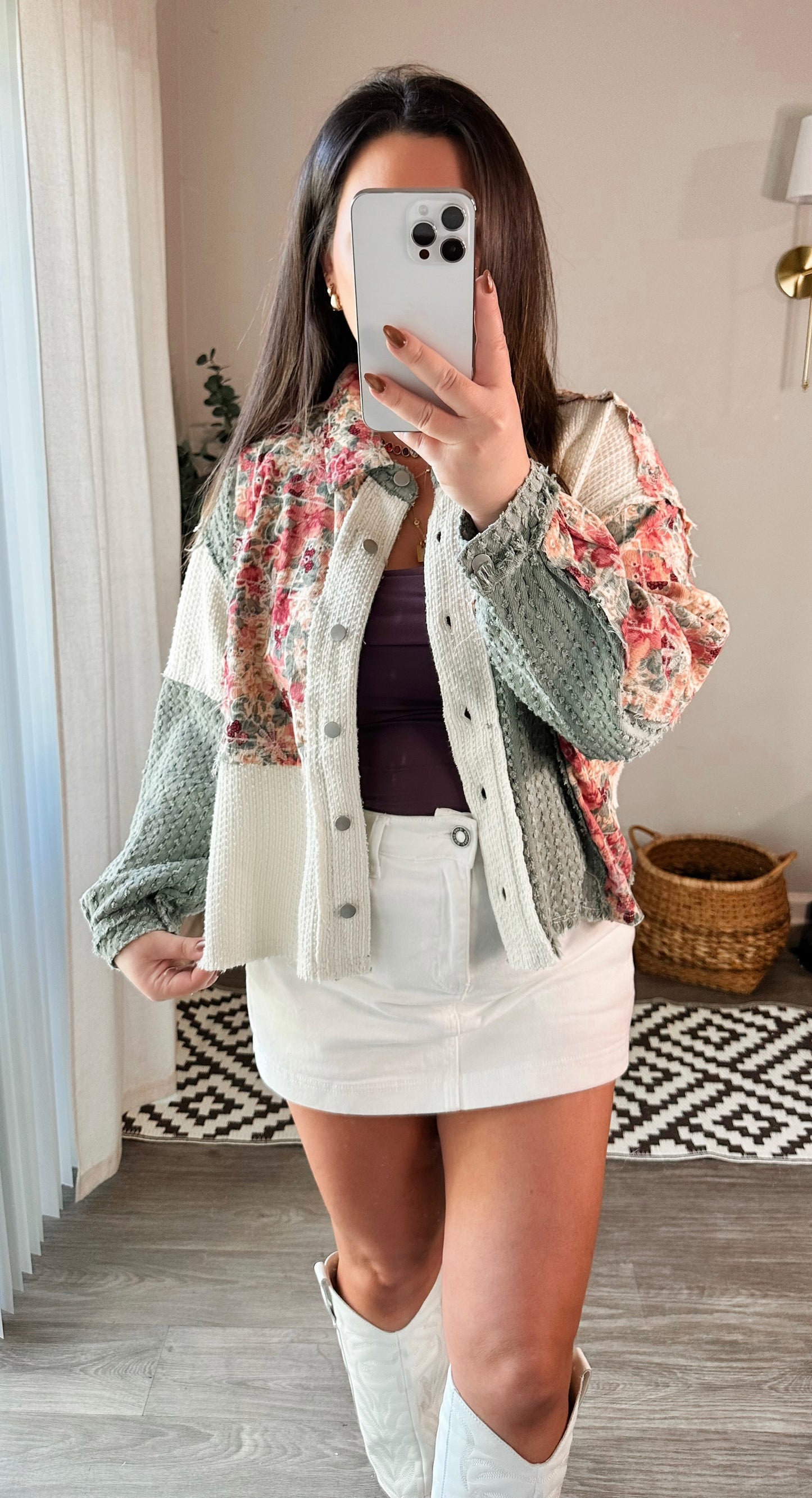 Timeless Blooms Jacket in Green