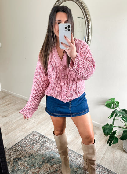 Emily Cardigan in Bubblegum Pink