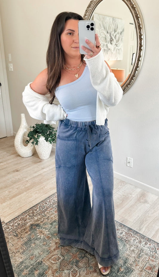 Solo Strap Tank in Powder Blue