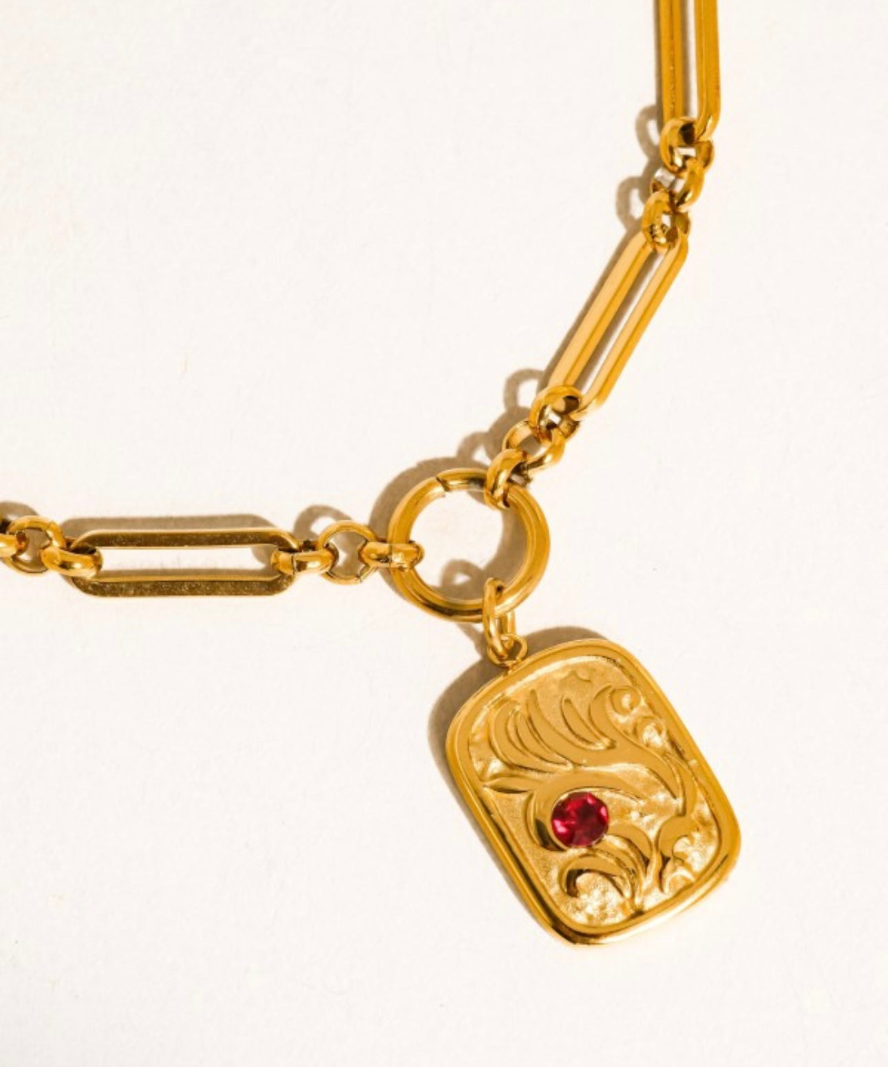 Crimson Pendant Necklace