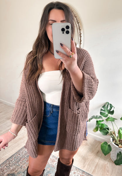 Cozy Nights Cardigan in Mocha