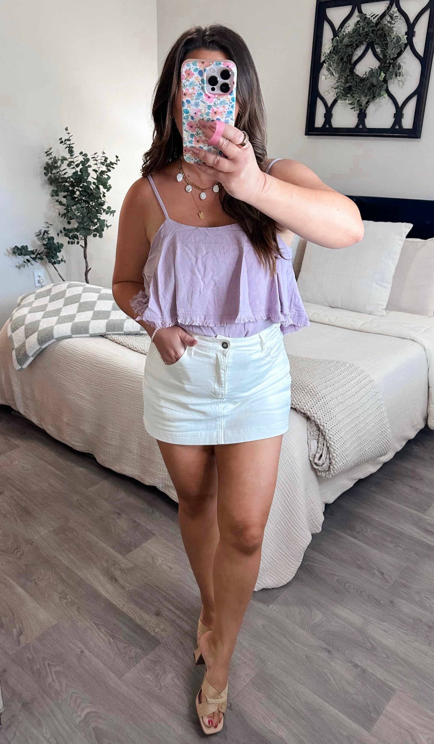 Violet Fringe Bodysuit