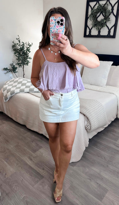 Violet Fringe Bodysuit