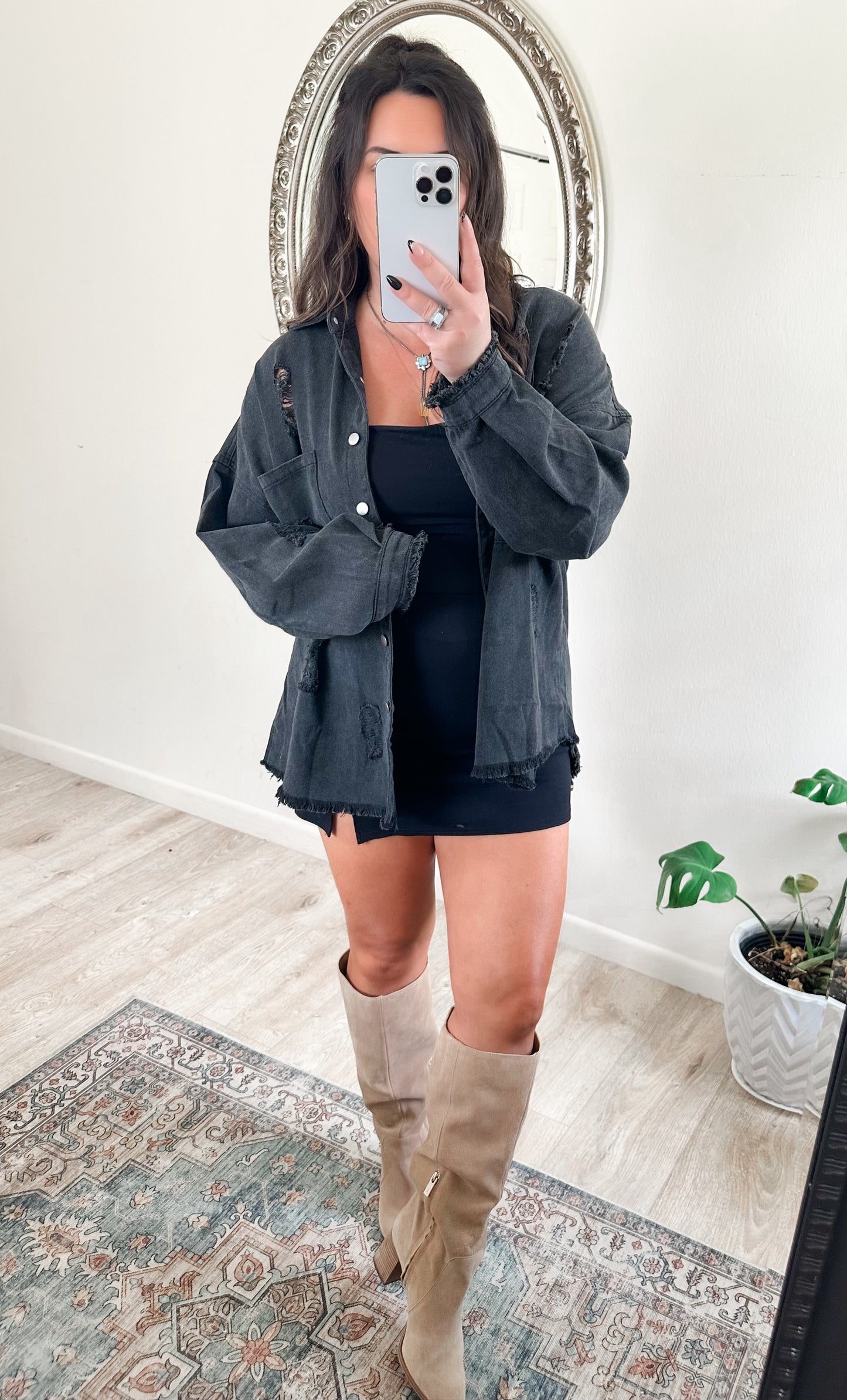 Everyday Denim Jacket in Black Wash