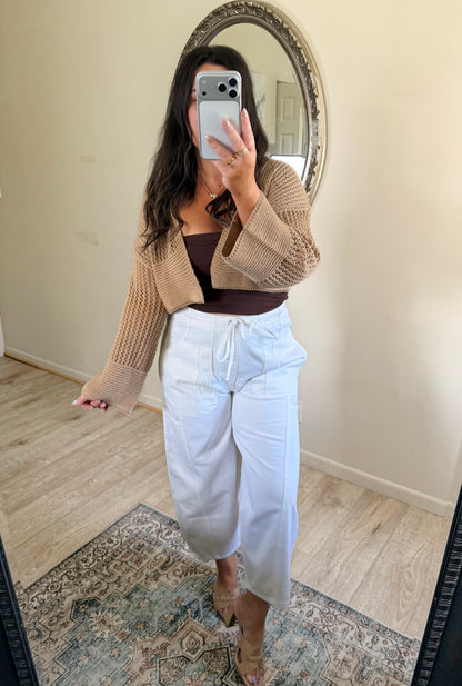 Coastal Knit Cardi in Taupe