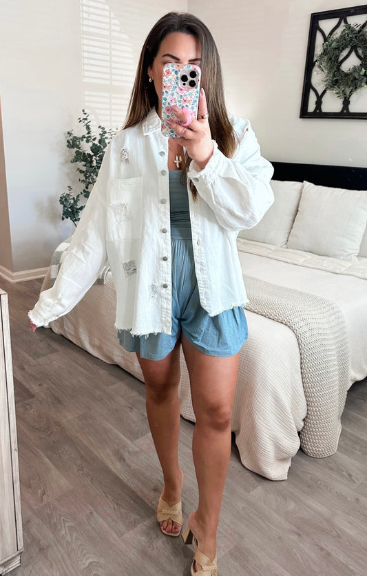 Everyday Denim Jacket in White
