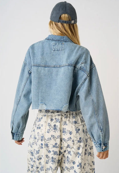 All Seasons Cropped Denim Jacket