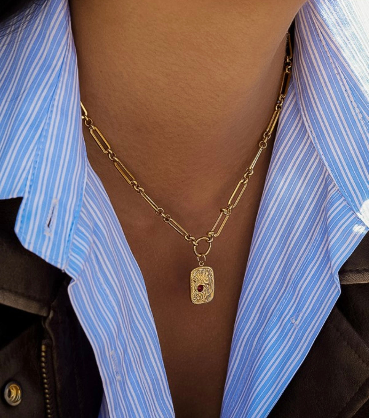 Crimson Pendant Necklace