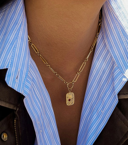 Crimson Pendant Necklace