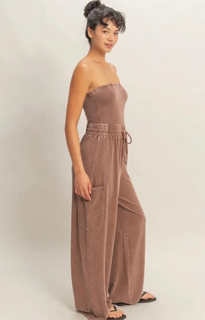 24/7 Jumpsuit in Mocha