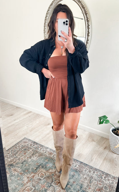 Lorelai Waffle Knit in Black