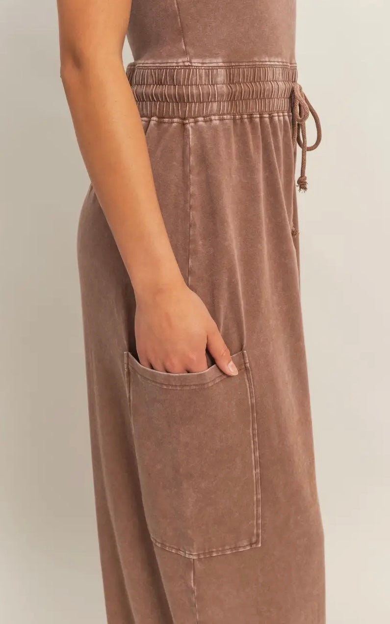 24/7 Jumpsuit in Mocha